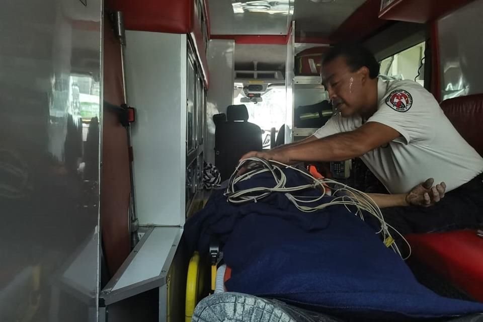 El lesionado fue llevado al Hospital Magdalena de las Salinas.