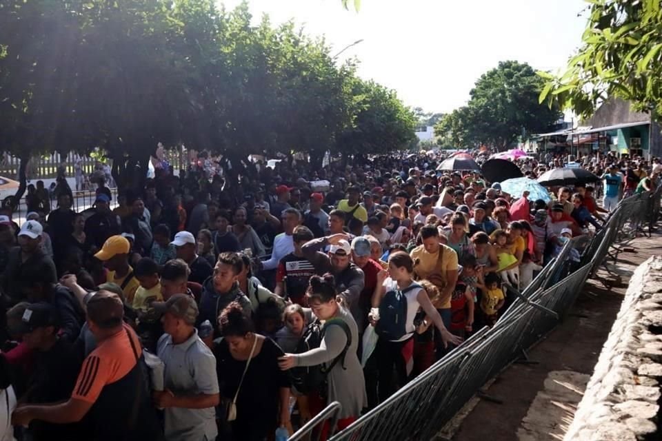 Migrantes en Tapachula, Chiapas.