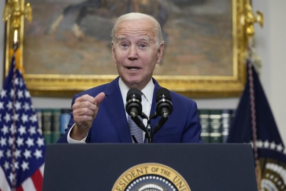 El Presidente de Estados Unidos, Joe Biden, da un mensaje en la Casa Blanca el 1 de octubre.