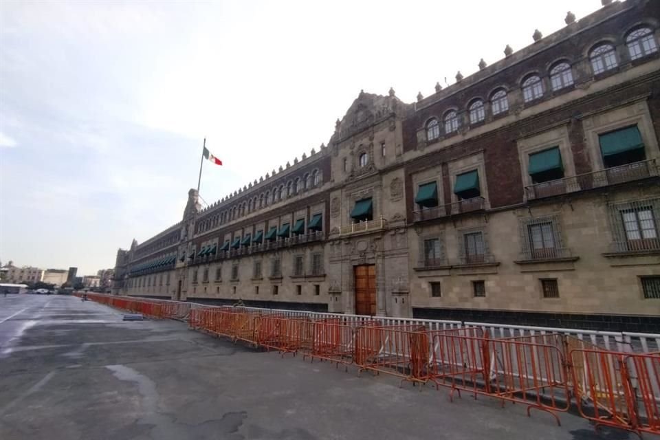 Así luce Palacio Nacional este martes.