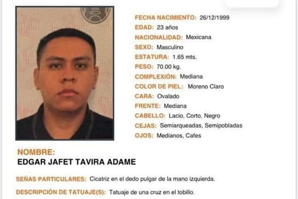 Edgar Jafet Tavira Adame, empleado de aguacatera desaparecido.