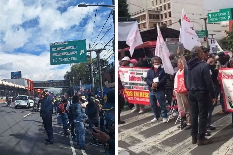 Integrantes de la ANUEE y el SME desquiciaron la CDMX esta mañana por bloqueos en Insurgentes a la altura del Eje 5 Sur y Calzada de Tlalpan.