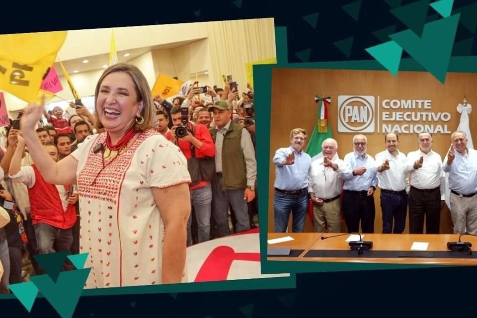 Xóchitl Gálvez se reunió con estructuras del PRI, PAN y PRD en Pachuca, Hidalgo; en tanto, ex Gobernadores panistas cerraron filas con el blanquiazul.