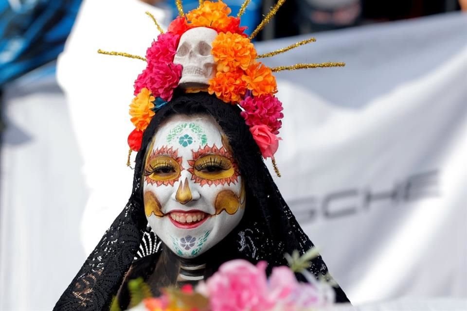 La representación del Día de Muertos no podía faltar en este día.