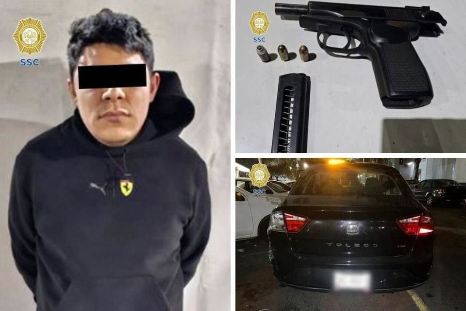 Un sujeto que viajaba en un automóvil presuntamente involucrado en el robo a una joyería fue capturado en la Alcaldía Azcapotzalco.