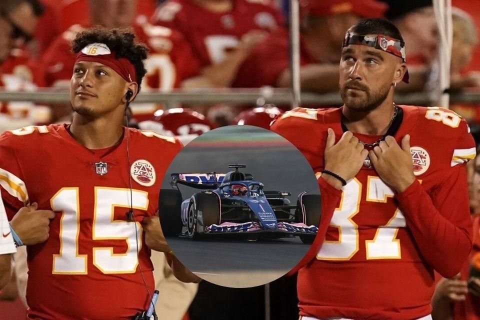 Patrick Mahomes y Travis Kelce le entran a la F1