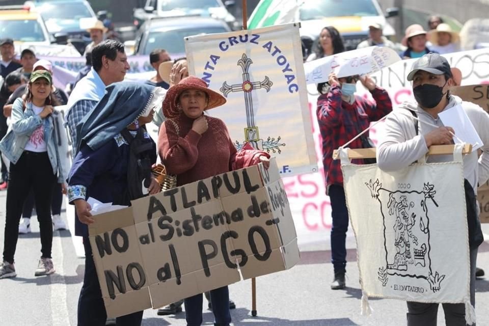 También expresaron su rechazo al Plan General de Desarrollo y al Programa General de Ordenamiento Territorial.