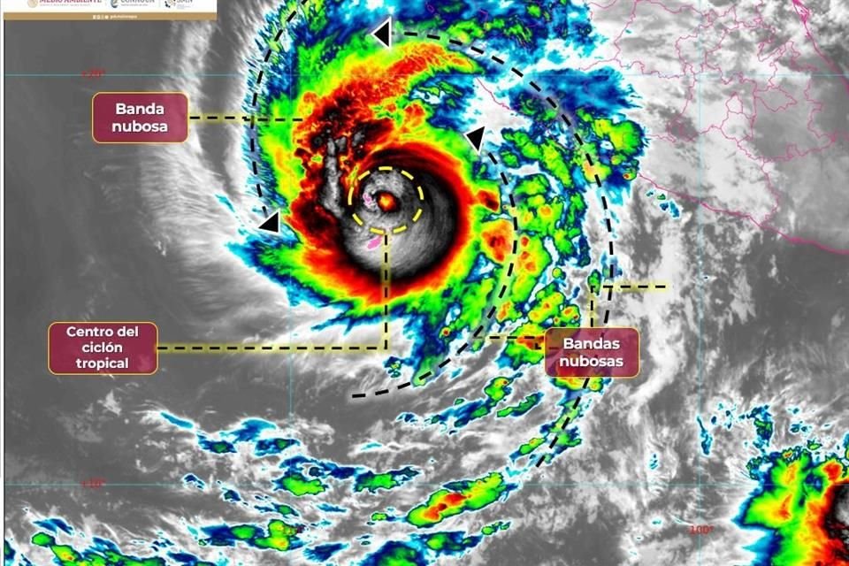 El huracán se ubica a 685 km de Cabo San Lucas.