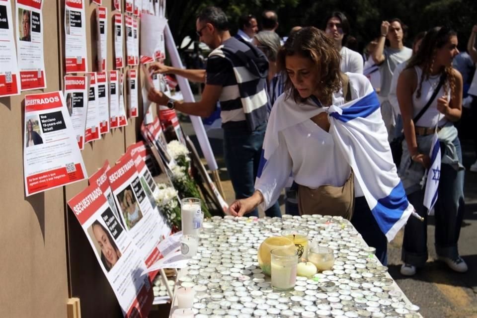 La comunidad israelí en México protestó en solidaridad a las personas que fueron víctimas de Hamas en los ataques a Israel el 7 de octubre.