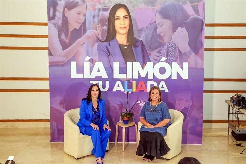 Lía Limón, Alcaldesa de Álvaro Obregón, junto con Xóchitl Gálvez, coordinadora del Frente Amplio por México.