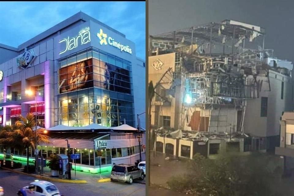 El antes y después de la plaza Diana.