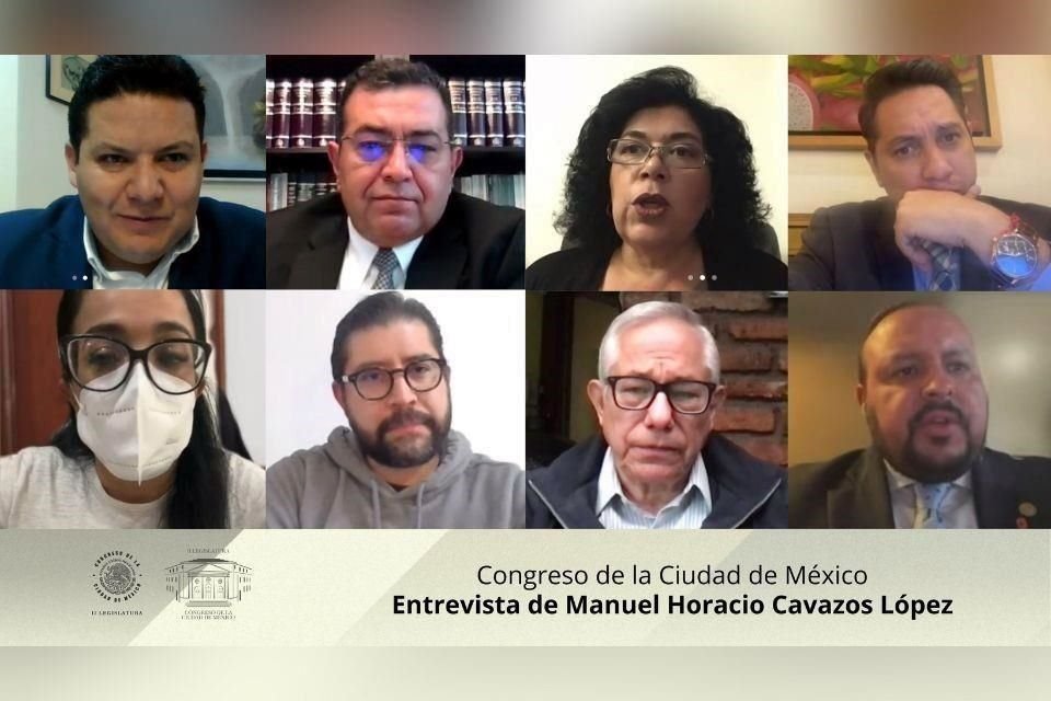 La Comisión de Administración y Procuración de Justicia realizó una entrevista de evaluación a Manuel Horacio Cavazos.