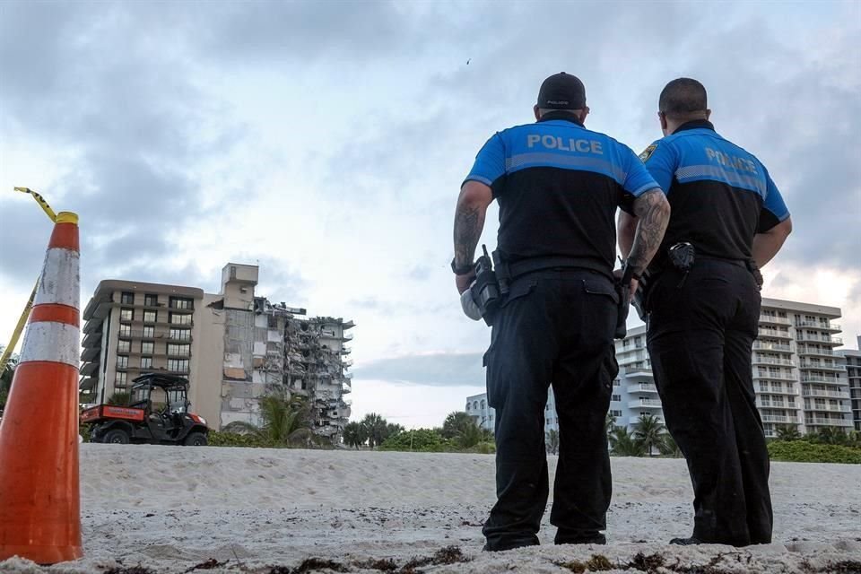 El derrumbe se produjo en la parte que da a la famosa playa de Miami Beach.