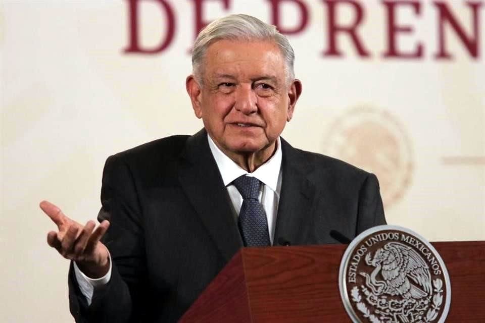 El Presidente López Obrador en conferencia.