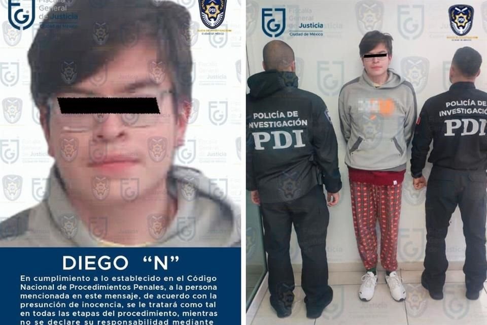 Diego fue detenido por elementos de la Fiscalía General de Justicia de la Ciudad de México.