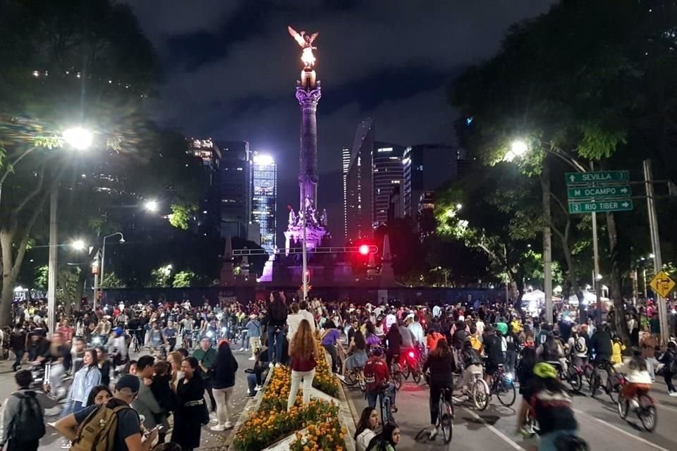 Paseo de la Reforma y vialidades del Centro Histórico fueron cerradas para el paso de ciclistas, patinadores o caminantes.