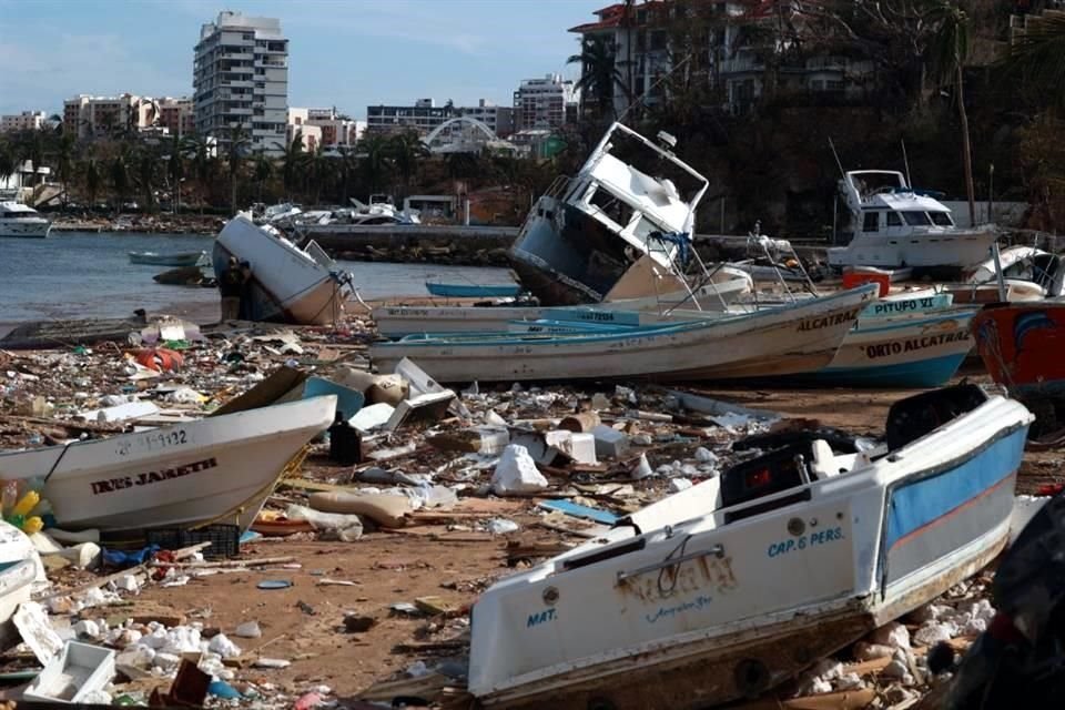 El Club de Yates quedó destruido.