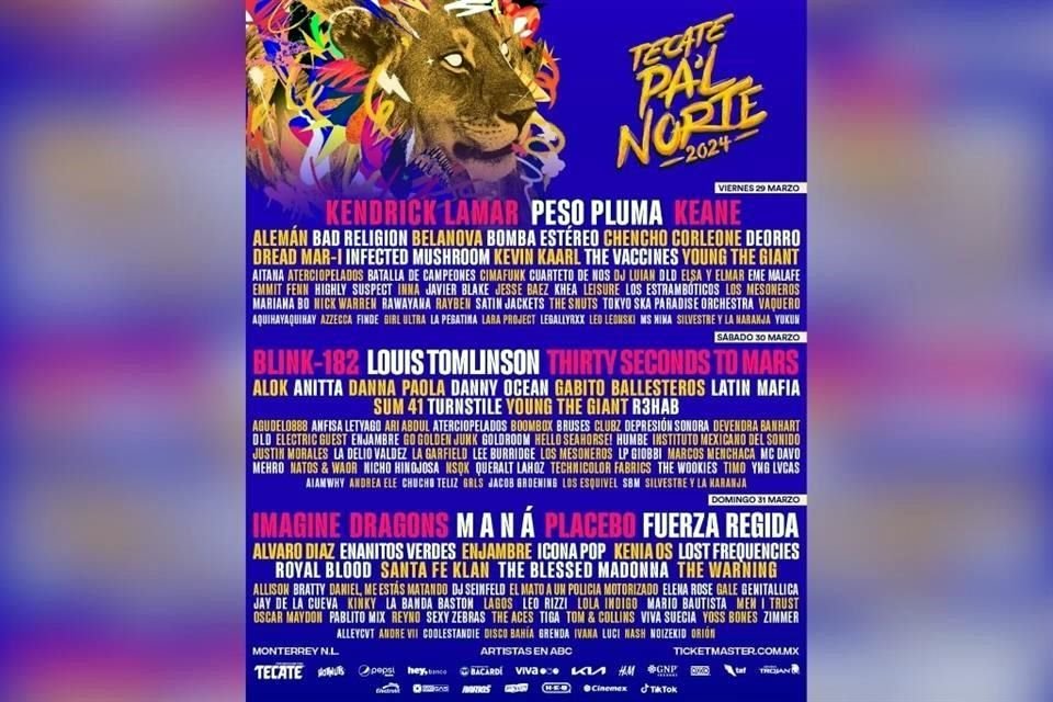 La edición número 12 del Festival Pa'l Norte se llevará a cabo los días 29, 30 y 31 marzo en el Parque Fundidora.