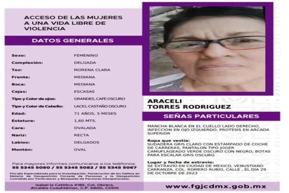 Araceli Torres Rodríguez, de 17 años, se encontraba desaparecida desde el 29 de octubre.