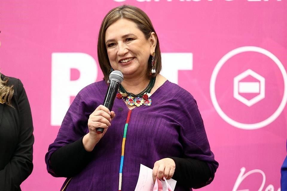 Xóchitl Gálvez estuvo hoy en Monterrey en un evento de la Asociación Mexicana de Mujeres Jefas de Empresas.