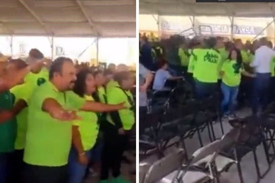 La aspirante a la Presidencia intentó calmar los ánimos tras la pelea.