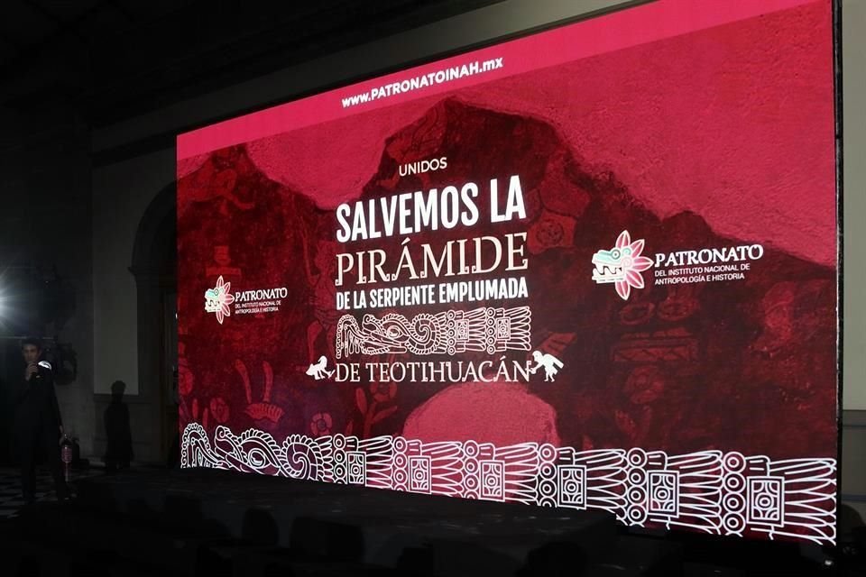 El Patronato del INAH emprende la campaña, Salvemos la Pirámide de la Serpiente Emplumada.