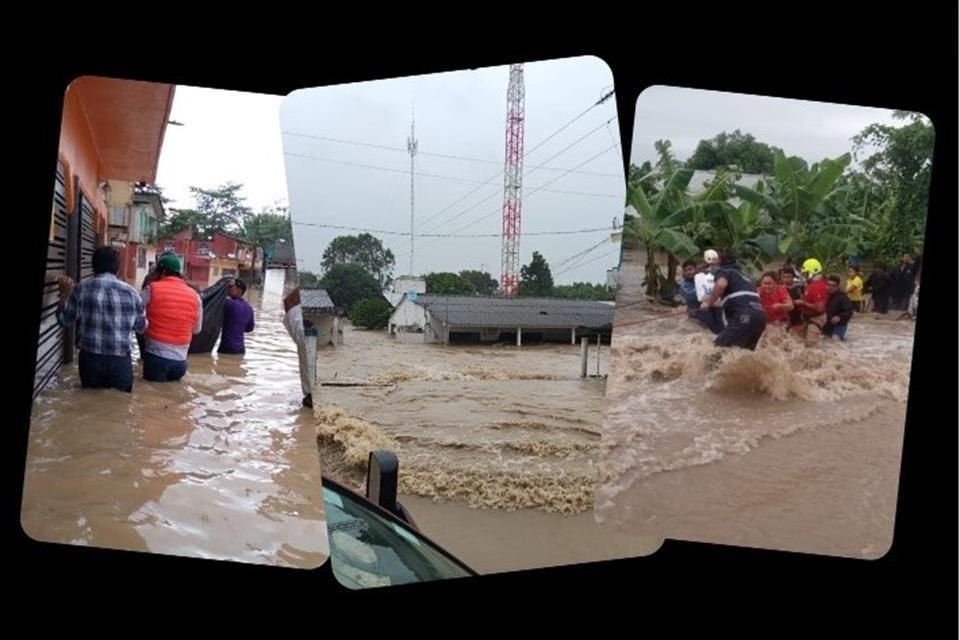 Las lluvias torrenciales en sur de Tabasco han provocado inundaciones y alertas en al menos 3 municipios.