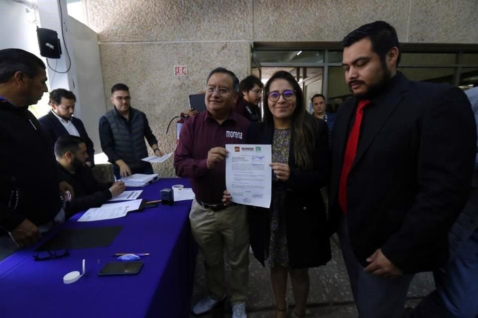 Morena, Partido Verde y PT registraron ayer ante el IECM la coalición para la Jefatura de Gobierno en 2024.