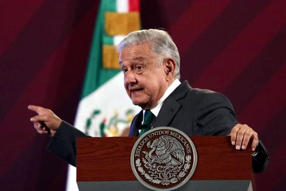 El Presidente López Obrador en conferencia.