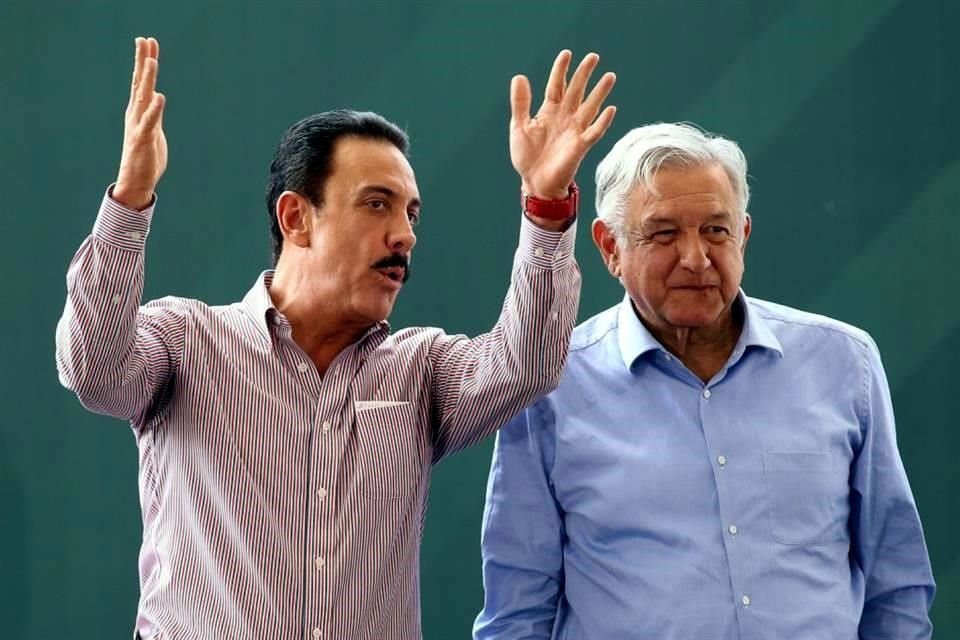 Omar Fayad y López Obrador en enero de 2019.