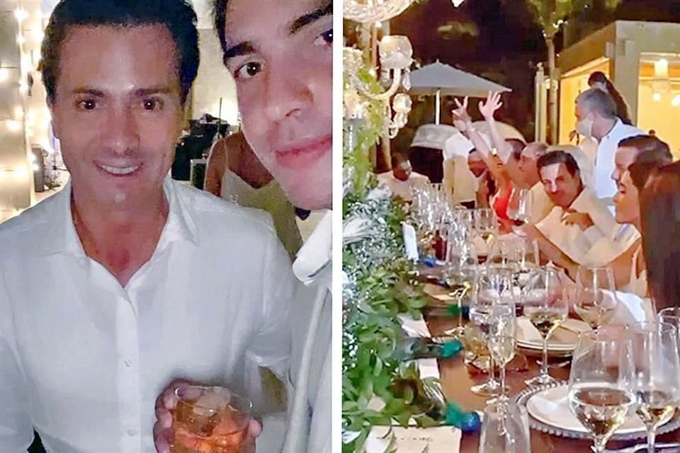 El ex Presidente Enrique Peña Nieto fue captado en una boda en el Caribe.