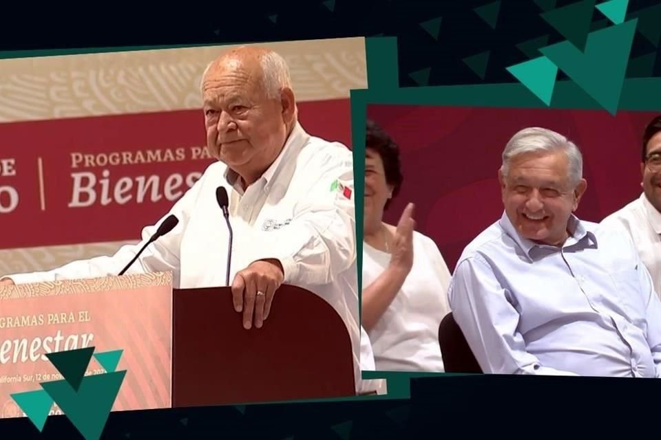 AMLO encabezó un acto de programas para el bienestar junto con el Gobernador de Baja California Sur, Víctor Castro, en La Paz.