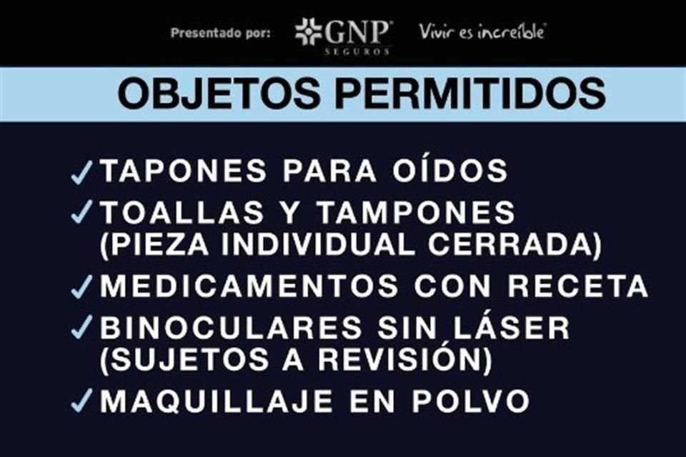 Objetos que sí están permitidos para los shows de Paul McCartney en el Foro Sol.