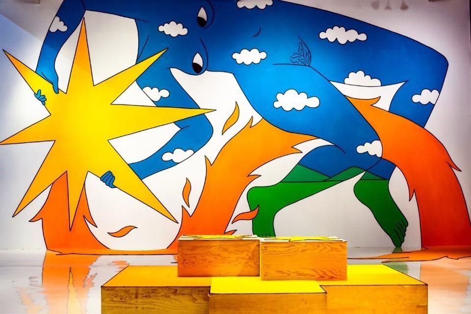 Como parte de 'Lumbre', María Conejo realizó el mural 'La hora de la estrella', inspirado en la novela homónima de la escritora brasileña Clarice Lispector.