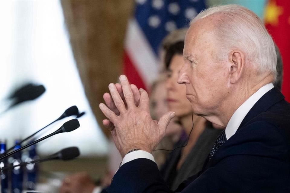 El Presidente Joe Biden durante una reunión con su homólogo chino Xi Jinping.