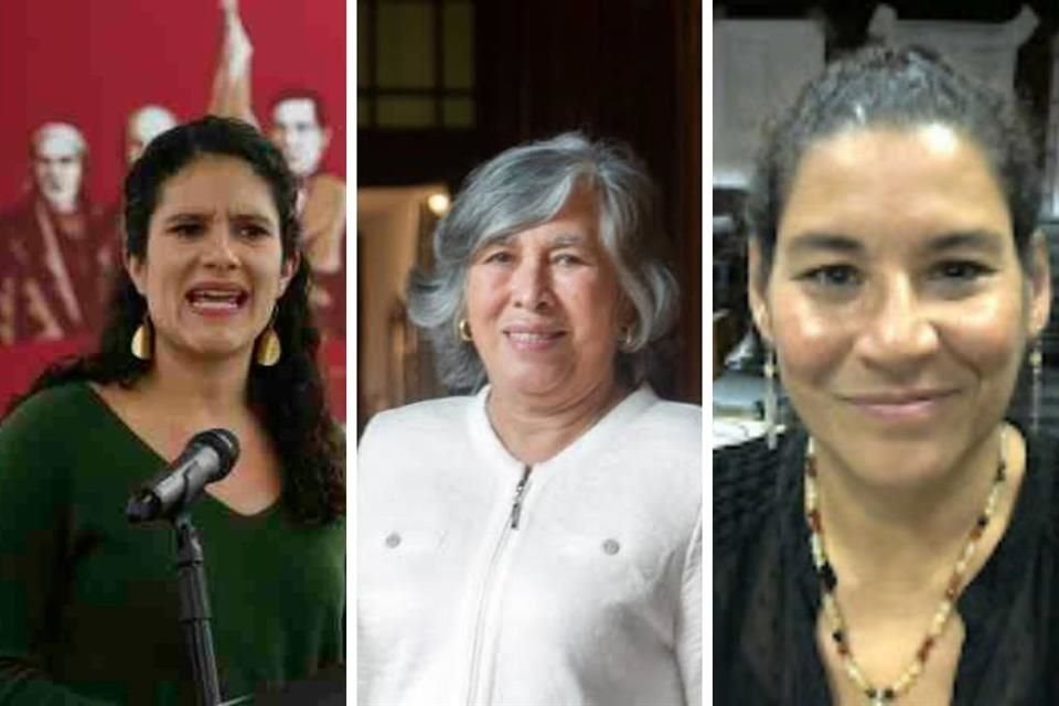 Bertha María Alcalde Luján (izq), María Estela Ríos González/centro) y Lenia Batres Guadarrama (der) son las mujeres que conforman la terna propuesta por AMLO para sustituir a Arturo Zaldívar.