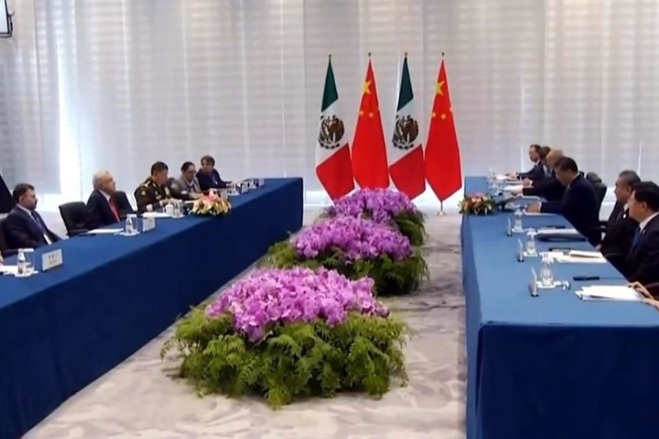 Aspecto de la reunión México-China en San Francisco.