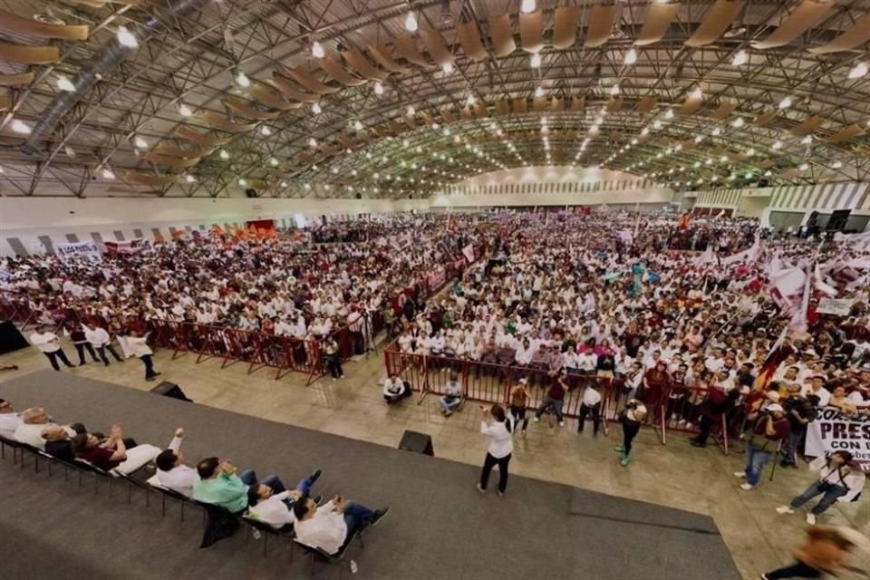 El evento de Claudia Sheinbaum lució abarrotado.