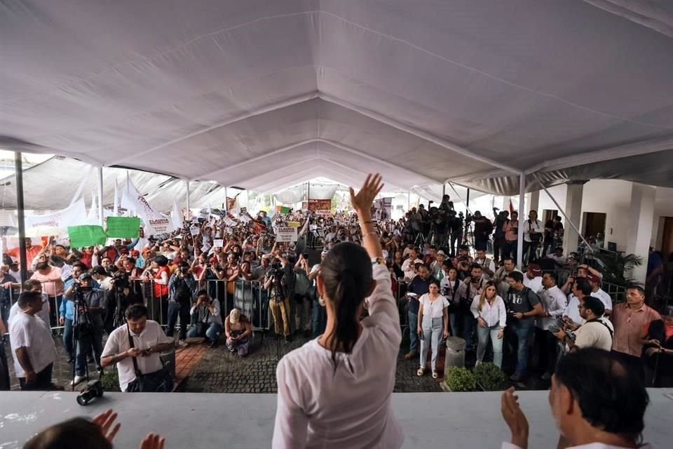 Día dos de la gira de Claudia Sheinbaum en Veracruz.