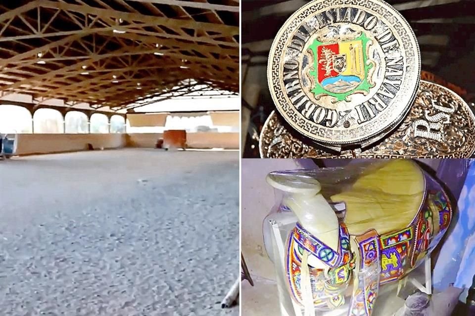 En los ranchos asegurados al ex Gobernador Sandoval, la FGR halló sillas de montar con su nombre.