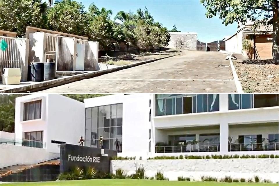 (Parte superior) La entrada al Rancho La Cantera; (Inferior) Rancho donde opera la fundación RIE. Ambos fueron asegurados a Sandoval.