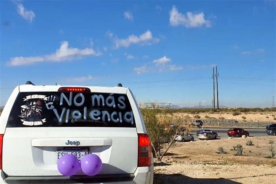 Una caravana avanzó hasta Memorial Campo Algodonero de la ciudad fronteriza.