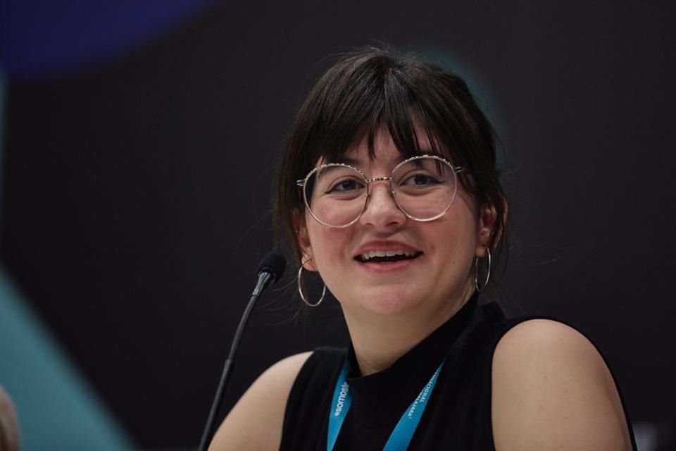 Joana Marcús Sastre durante la presentación de su nuevo libro 'Las luces de febrero'.