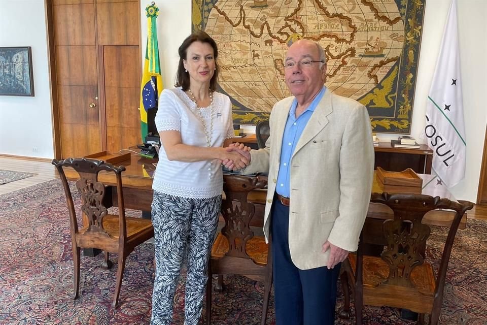 Diana Mondino, asesora de Javier Milei, se reunió con el Ministro de Relaciones Exteriores de Brasil.