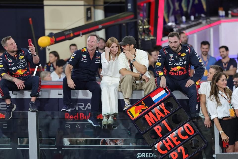 Geri Halliwell disfrutó de la fiesta de la F1 junto a su esposo, Christian Horner, y el actor Orlando Bloom.