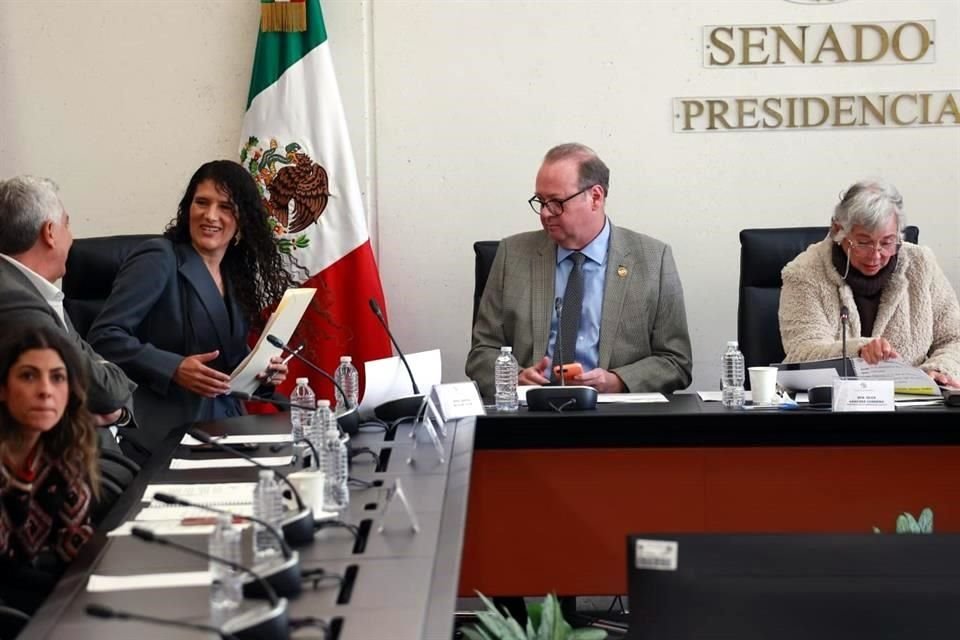 Bertha Alcalde acudió este lunes al Senado.