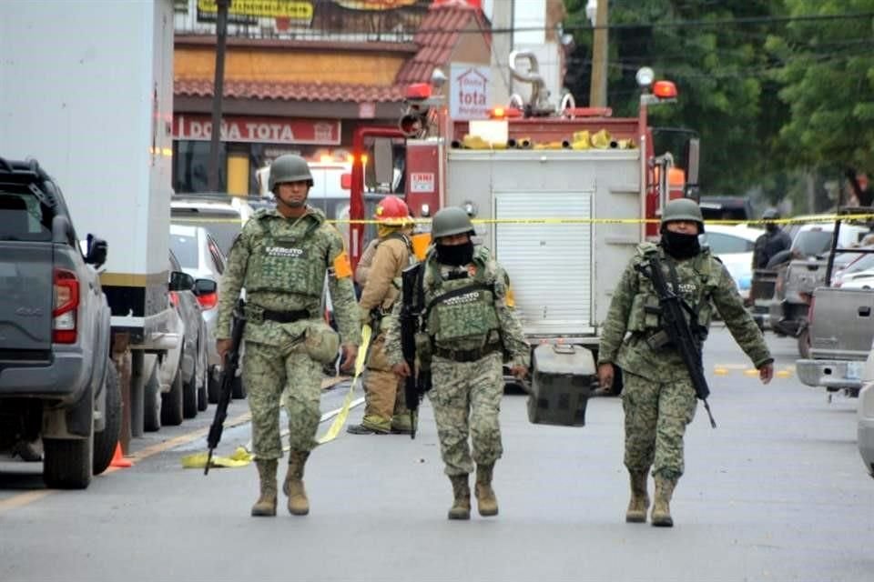 Se encontraron en el casino dos especies de cilindro que fueron colocados por los militares en contenedores.