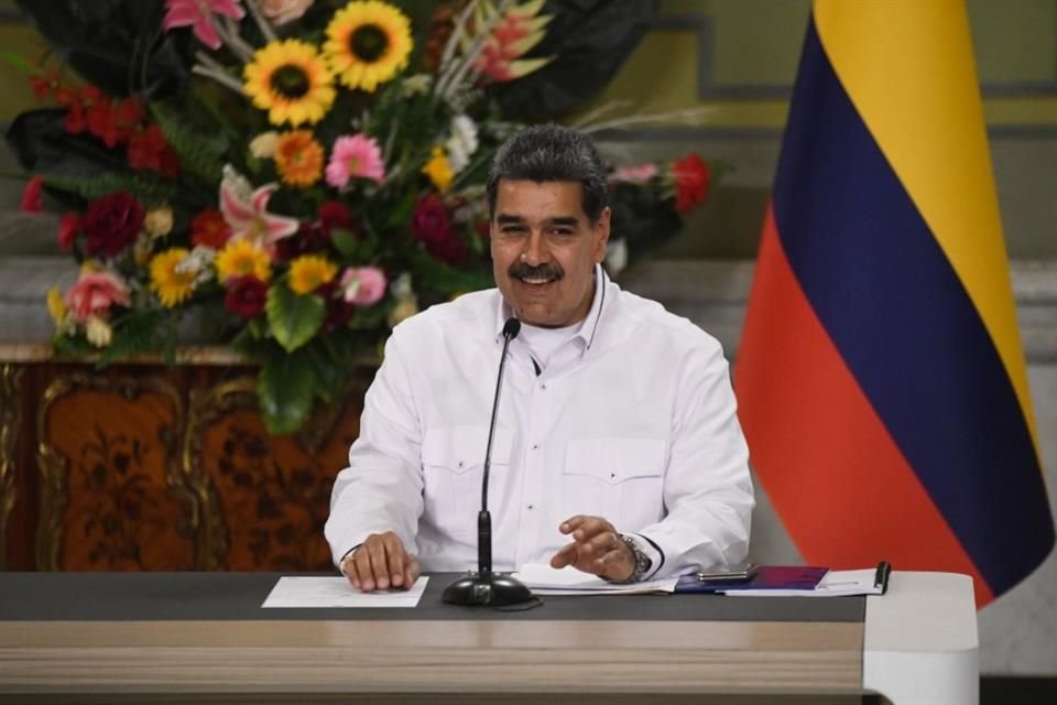 El Presidente venezolano, Nicolás Maduro, durante una conferencia de prensa en el Palacio de Miraflores, en Caracas el 18 de noviembre de 2023.