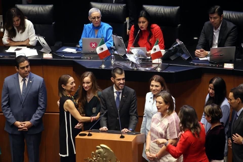 Juan Pablo Adame durante su más reciente aparición en el Senado, el pasado 6 de septiembre.