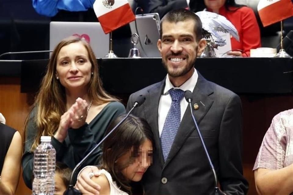 Juan Pablo Adame durante su más reciente aparición en el Senado, el pasado 6 de septiembre.